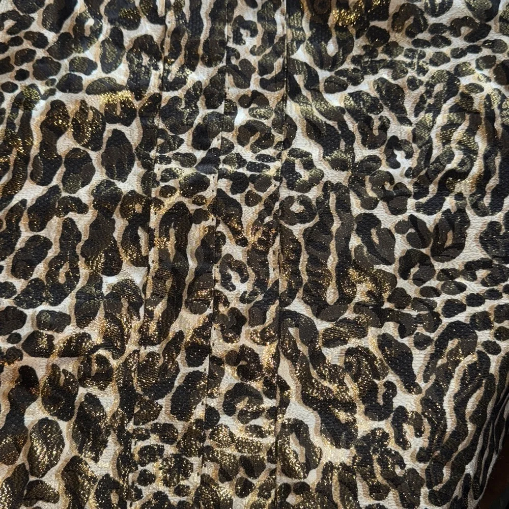 Tory Burch Animal Print metallic  Pencil Skirt
